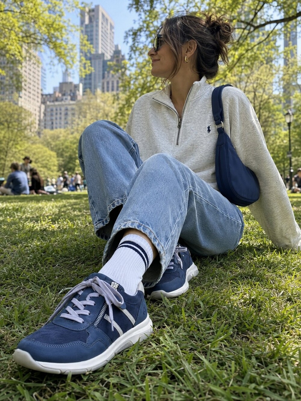 Remonte Comfort Sneakers Women's Size 41 Blue Leather